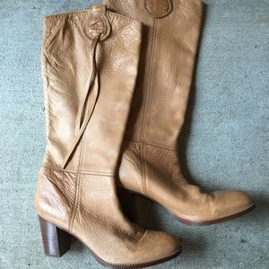 Coach soft caramel leather boots